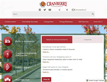Tablet Screenshot of cranberrytownship.org